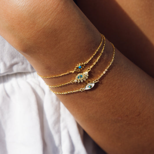 Blue Opal eye Bracelet small Sherie Boutik