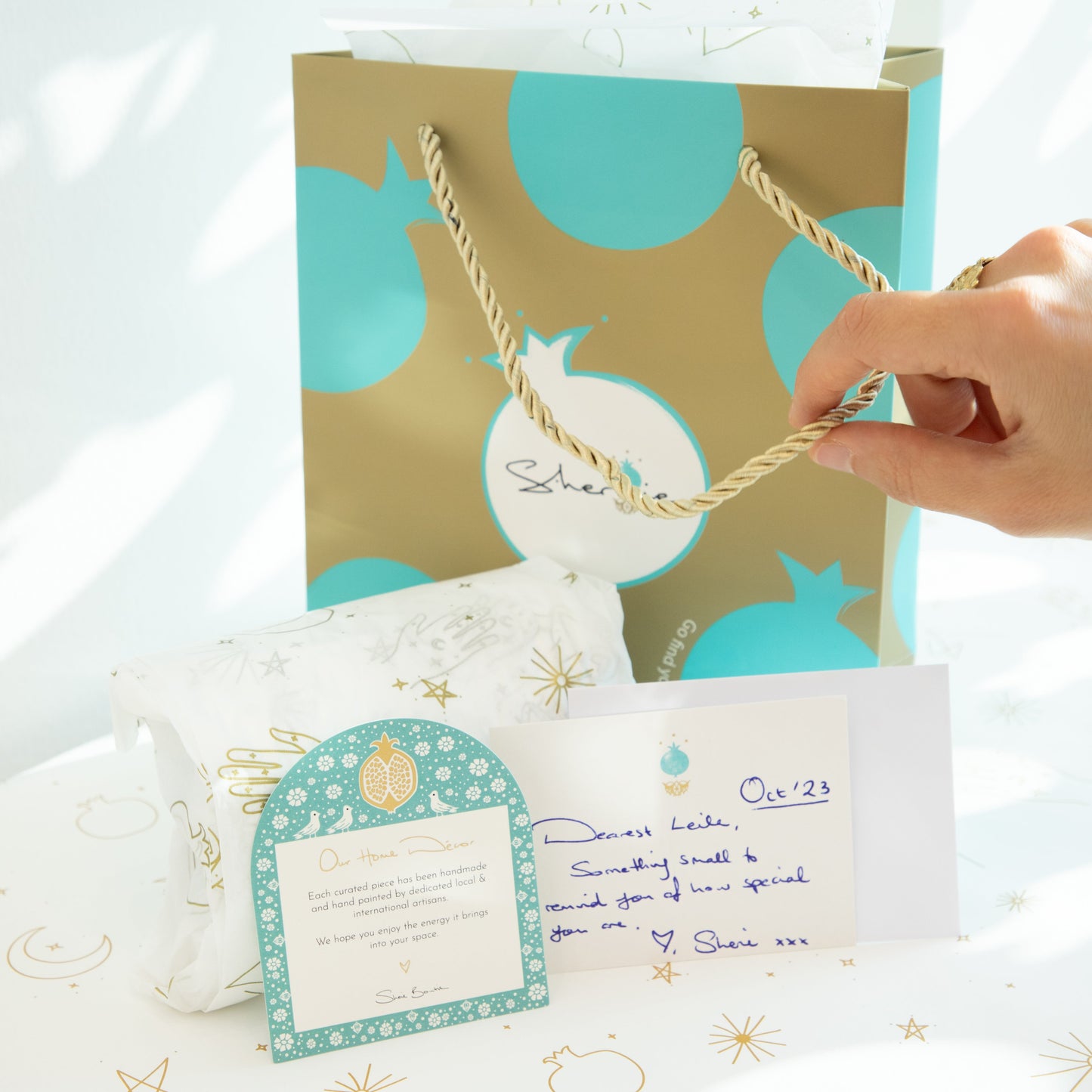 Flower Turquoise Pavé Necklace Sherie Boutik