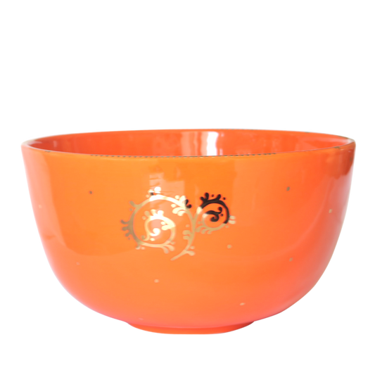 Taliah Eye Gold Orange Ceramic Bowl Sherie Boutik