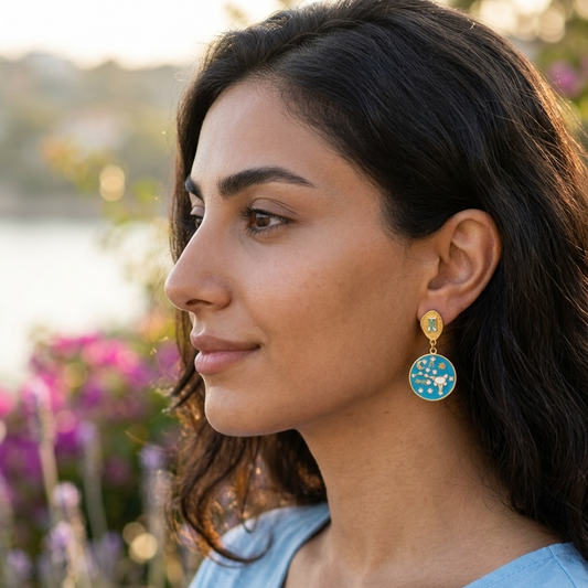 Constellation Enamel Earring
