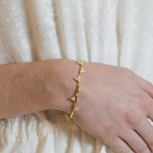 Crystal Triangle Bracelet Sherie Boutik