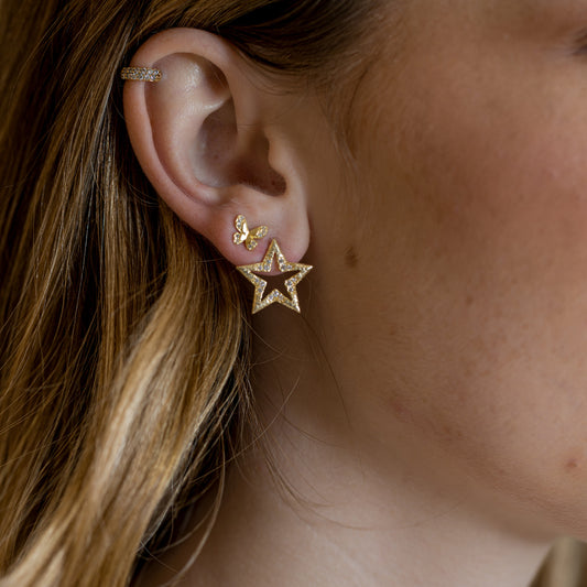 Hollow Star Crystal Earrings Sherie Boutik
