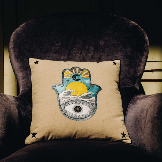 “Bahraini Sunset” Cushion by Yalla Habibi x Sherie Boutik Sherie Boutik