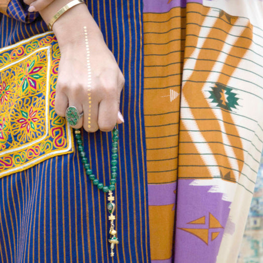 Toadstool Enamel Green Charm Misbaha Sherie Boutik