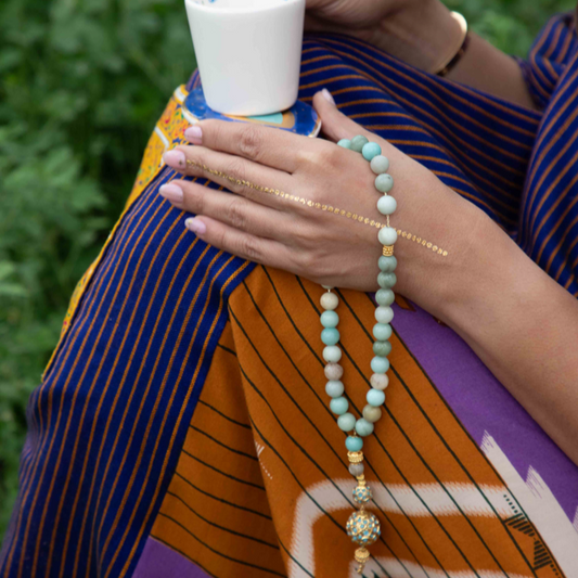 Turquoise Sphere Charm Misbaha Sherie Boutik