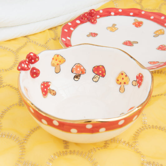 Happiness Mushroom Ceramic Bowl Sherie Boutik