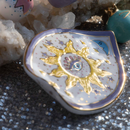 Evil Eye Yellow Sun Wall Decor Sherie Boutik