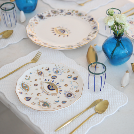 Magical Eye Handpainted Medium Ceramic Plate Sherie Boutik