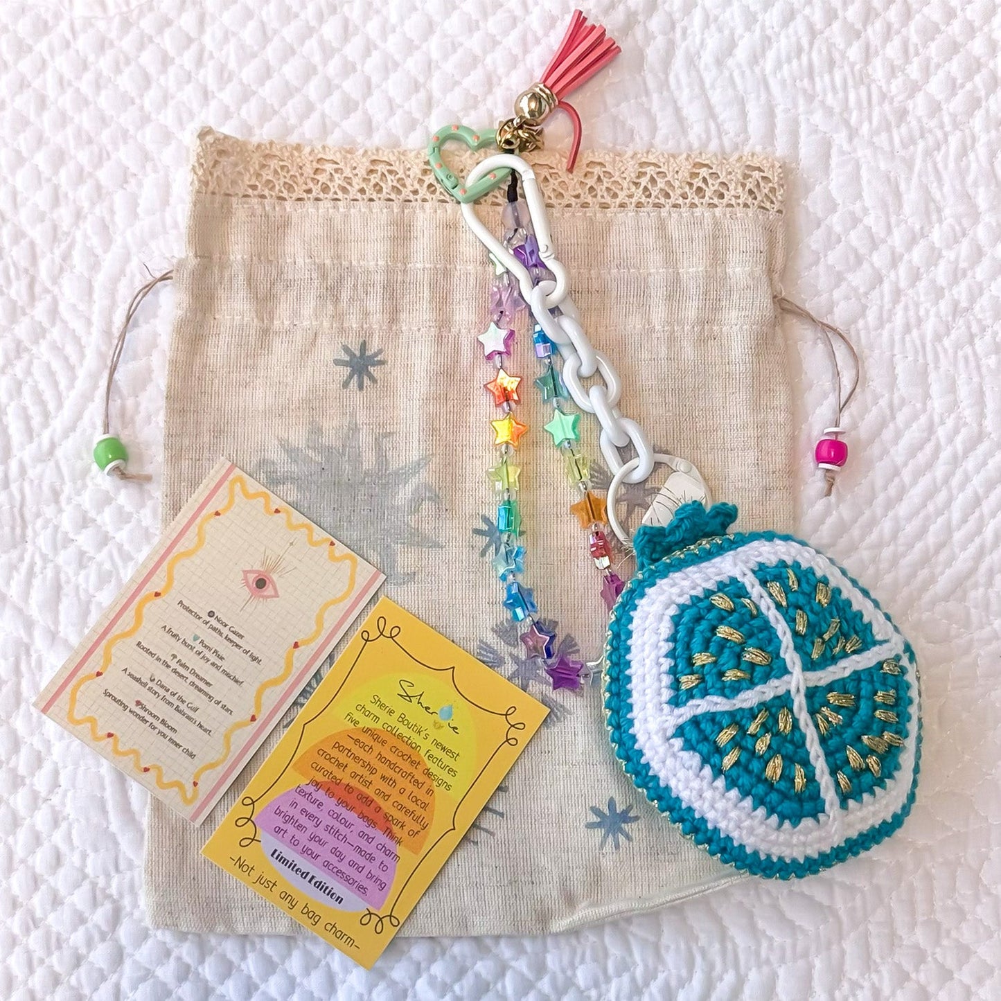 Pomi Pixie Crochet Bag Charm Sherie Boutik