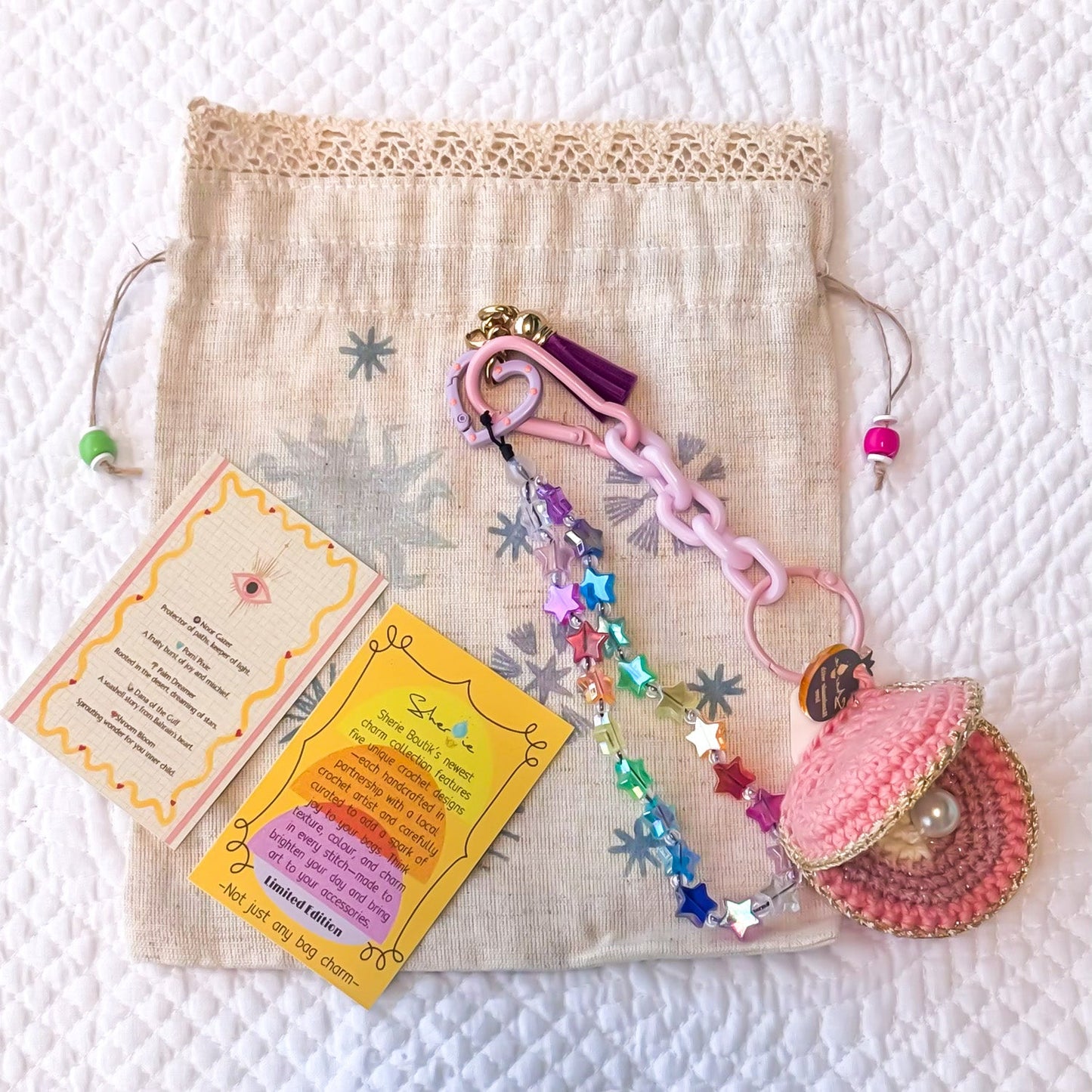 Dana of the Gulf Crochet Bag Charm Sherie Boutik