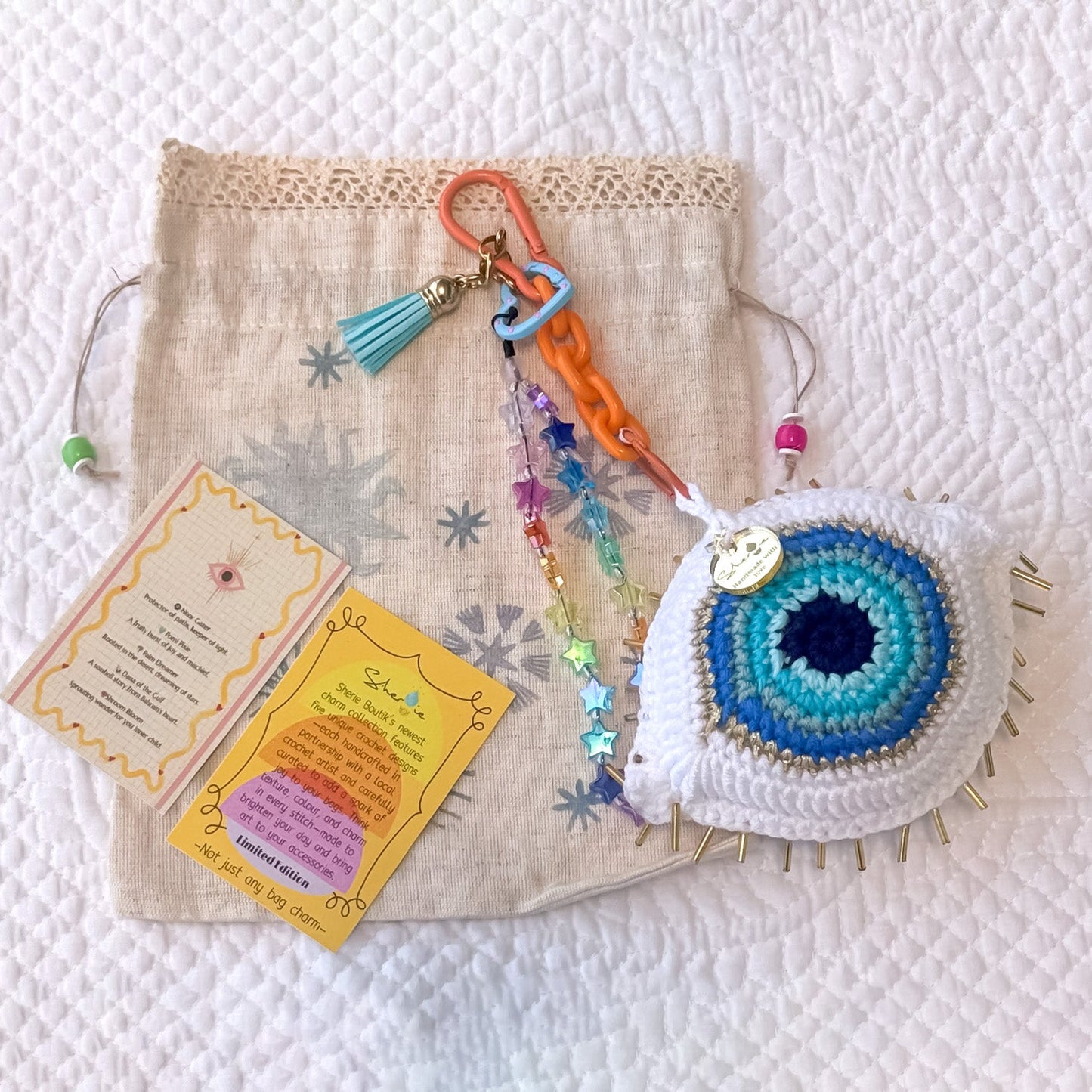 Noor Gazer Crochet Bag Charm Sherie Boutik