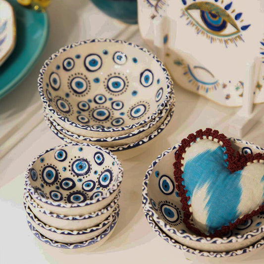 Evil Eye Hand-Painted Bowl Sherie Boutik