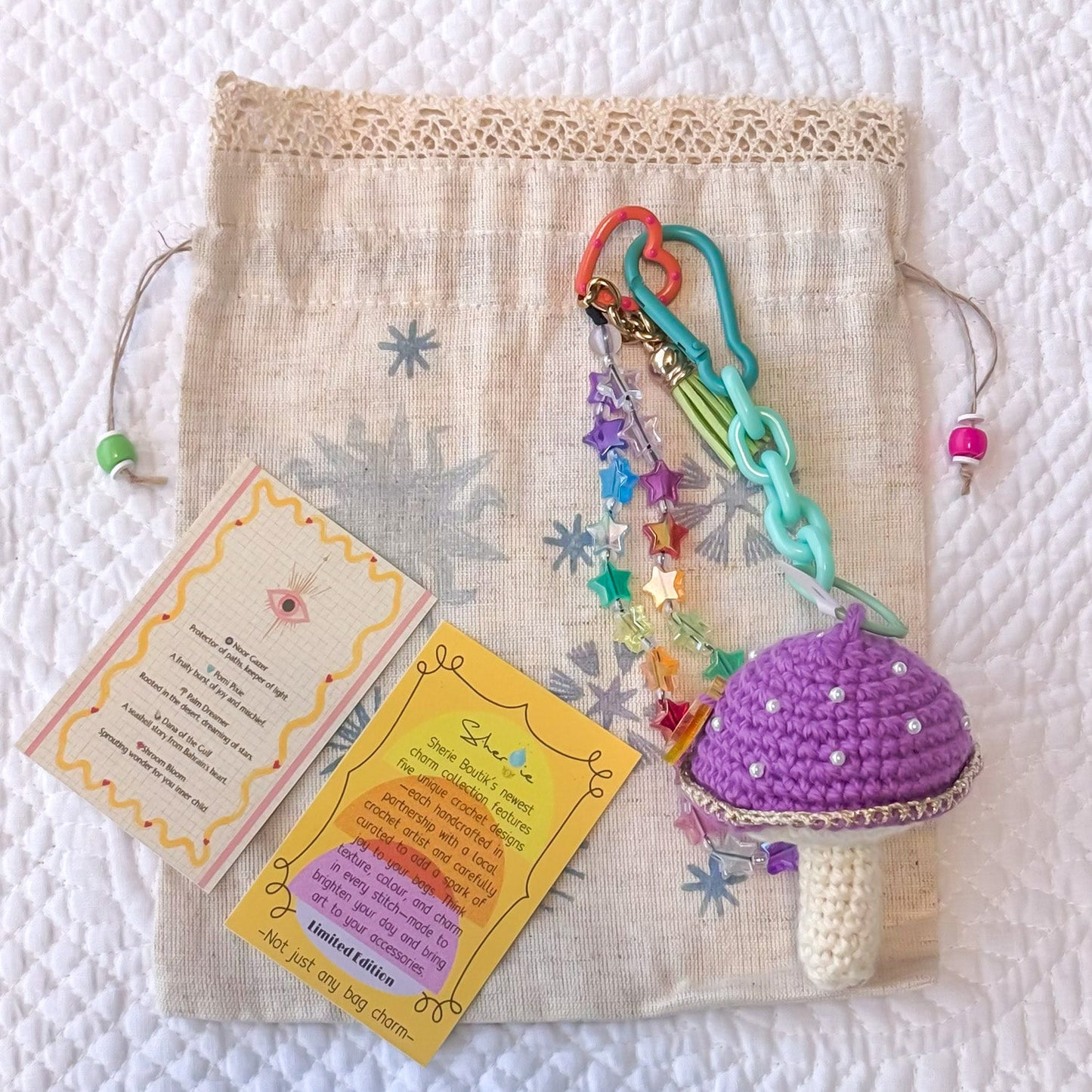 Shroom Bloom Crochet Bag Charm Sherie Boutik