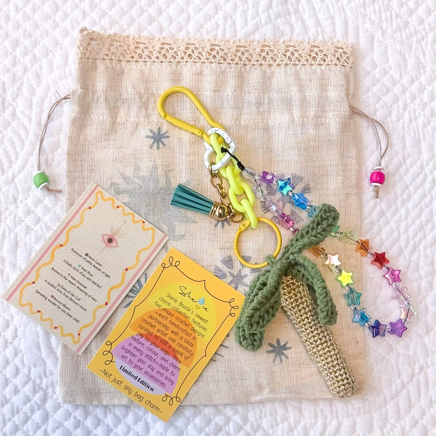 Palm Dreamer Crochet Bag Charm Sherie Boutik