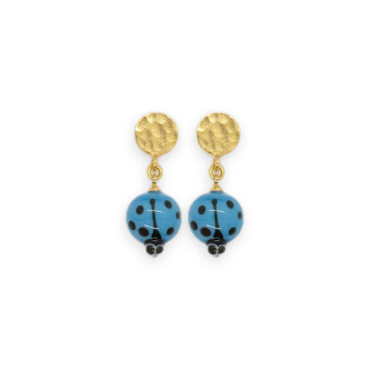 Lady Bug Glass Earrings Sherie Boutik