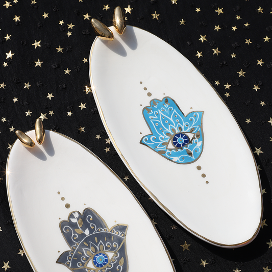khamsa oval 3d bird plate 2 Sherie Boutik