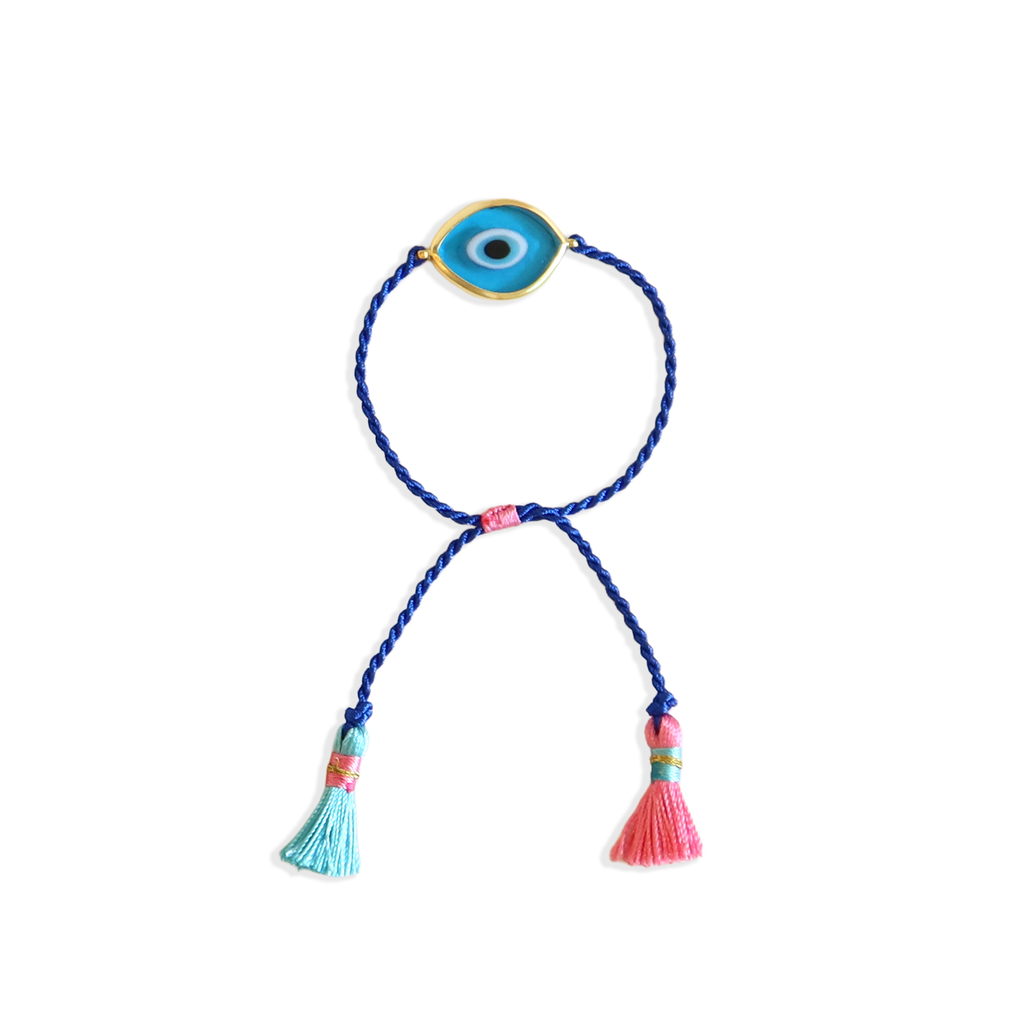 Elif Eye blue &Blue Cotton tassel Bracelet