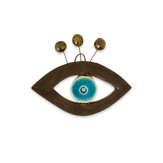 Hala Blue Big Eyelash Ceramic Wall Décor Sherie Boutik