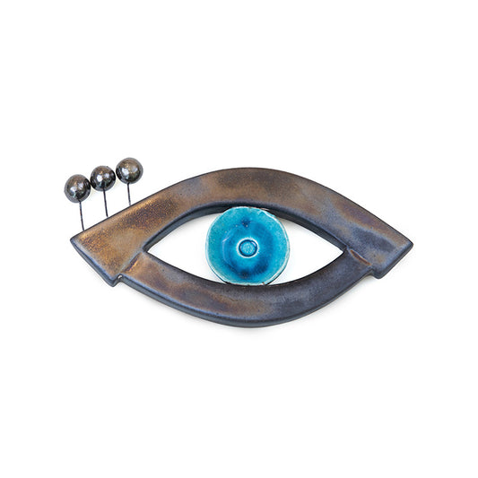Hala Blue Big Eyelash Ceramic Wall Décor