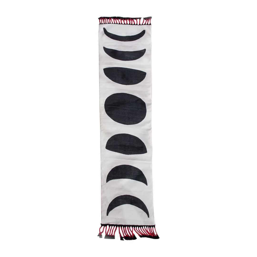 Rana Moon Waxing Black | Red | White Cotton Runner Sherie Boutik