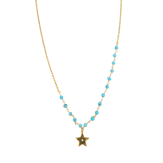 Necklace Turquoise and  star