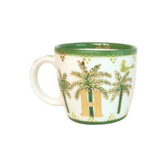 H Alphabet Palm Tree  Mug