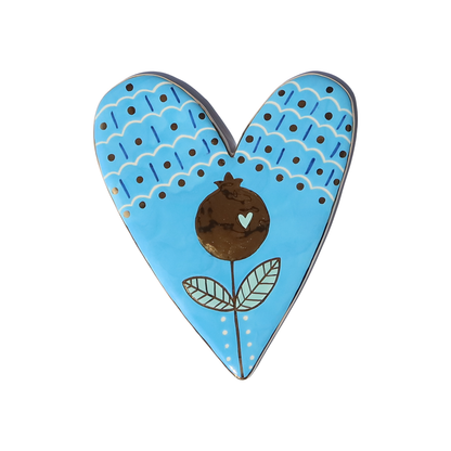 Wall Decor Heart golden pome