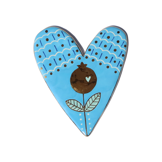 Wall Decor Heart golden pome