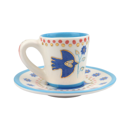 Falcon tea cup set blue