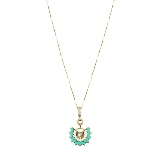 Geometric Enamel Eye & other  Designs -A-necklaces