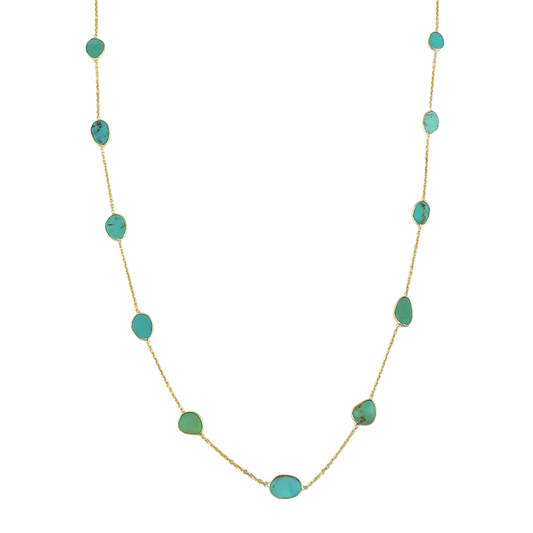 Long Necklace Turquoise B