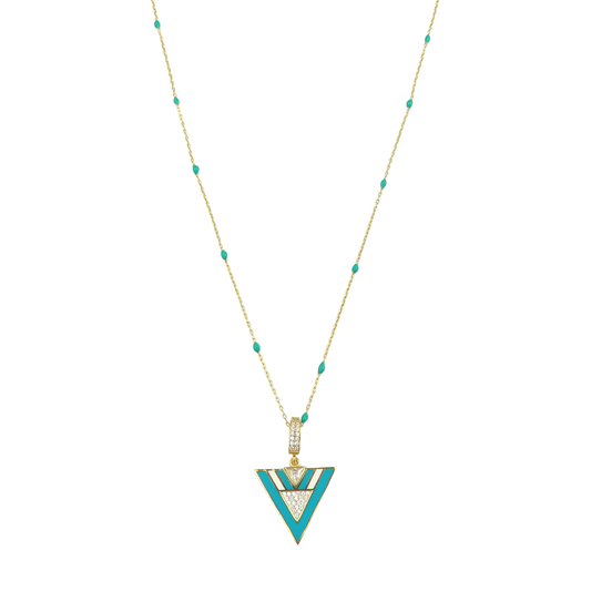 Geometric Enamel Eye & other  Designs -C-necklaces