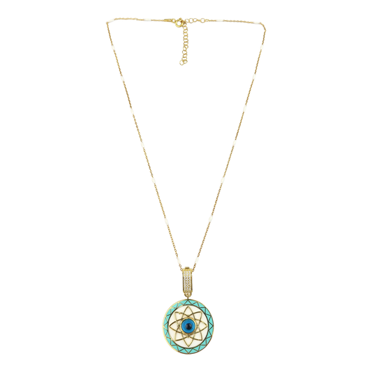 Geometric Enamel Eye & other  Designs -D-necklaces