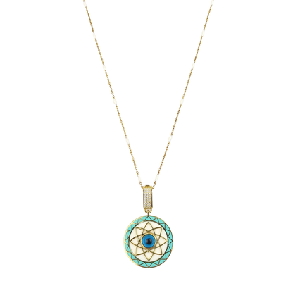Geometric Enamel Eye & other  Designs -D-necklaces