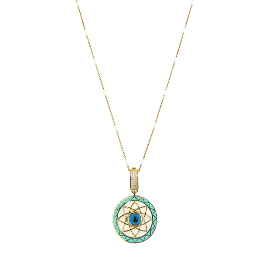 Geometric Enamel Eye & other  Designs -D-necklaces