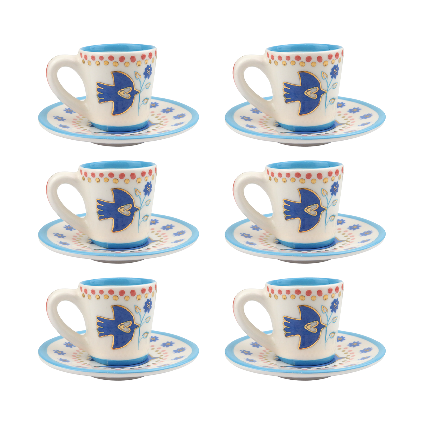 Falcon tea cup set blue