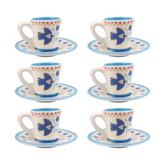 Falcon tea cup set blue