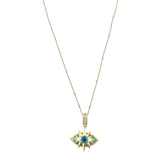 Geometric Enamel Eye & other  Designs -E-necklaces