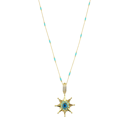 Geometric Enamel Eye & other  Designs -F-necklaces