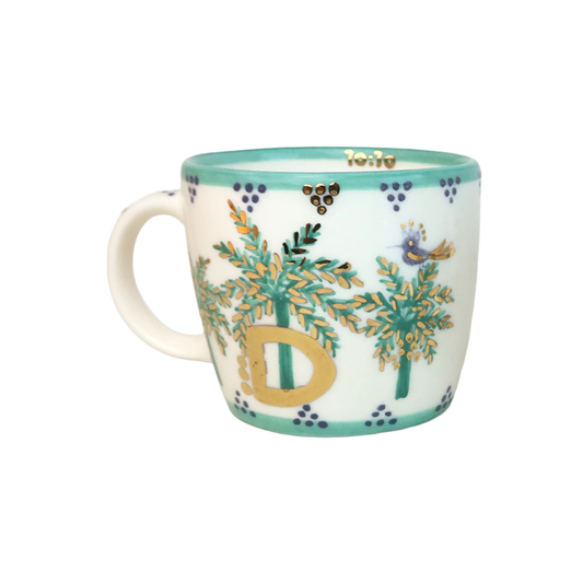 D Alphabet Palm Tree Mug