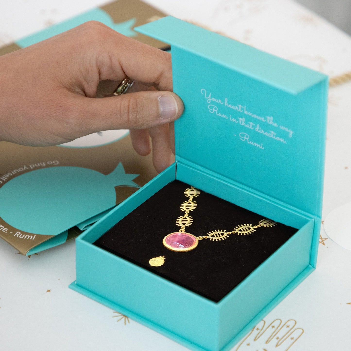 Compass 'life's navigation' Multicrystal Necklace Sherie Boutik