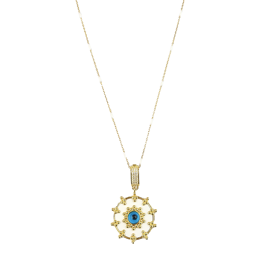 Geometric Enamel Eye & other  Designs -G-necklaces