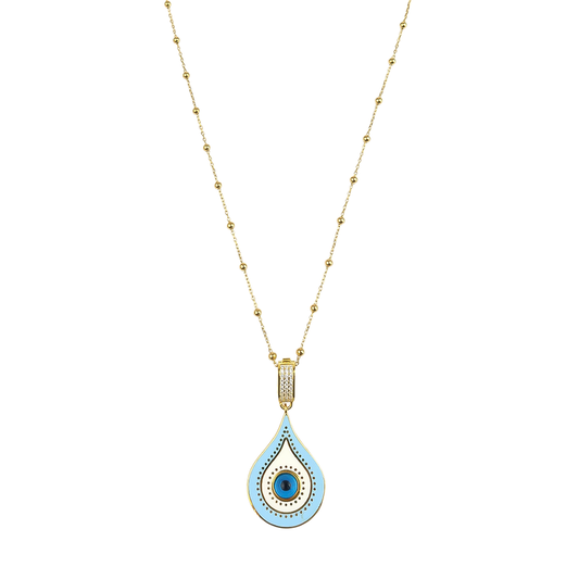 Geometric Enamel Eye & other  Designs -H-necklaces