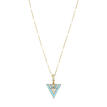 Geometric Enamel Eye & other  Designs -J-necklaces