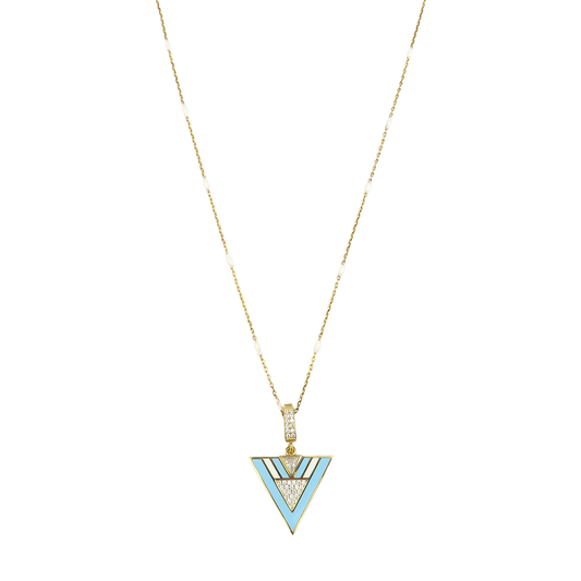 Geometric Enamel Eye & other  Designs -J-necklaces