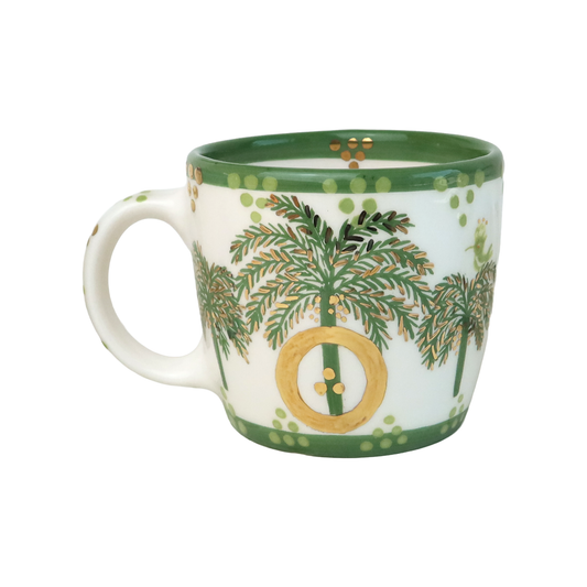 O Alphabet Palm Tree Mug