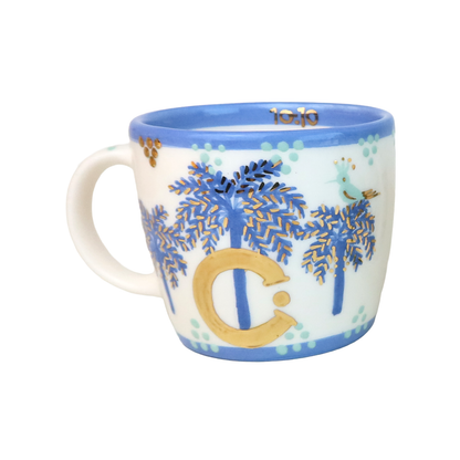 C Alphabet Palm Tree Mug Sherie Boutik