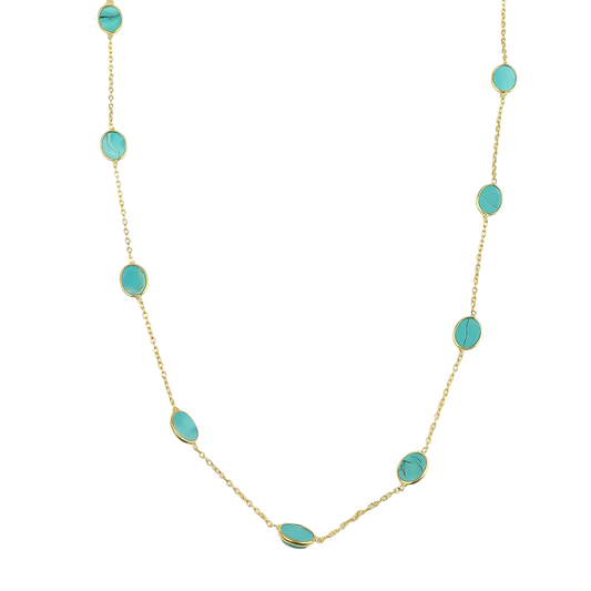 Long Necklace Turquoise /C