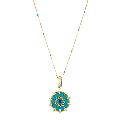 Geometric Enamel Eye & other  Designs -K-necklaces