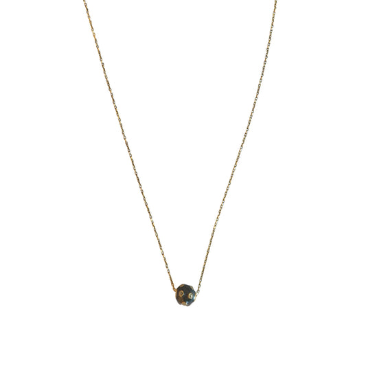 Black Ball Pave Diamond Necklace